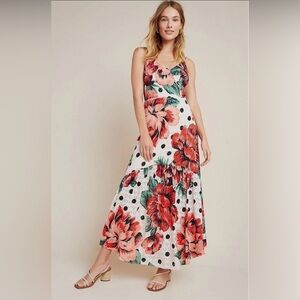 Farm Rio Riviera Eyelet Maxi Dress Size 10